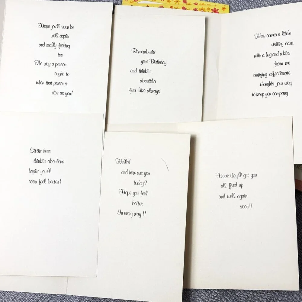 Bright Eyes Vintage 60’s Birthday and Get Well Cards & Envelopes